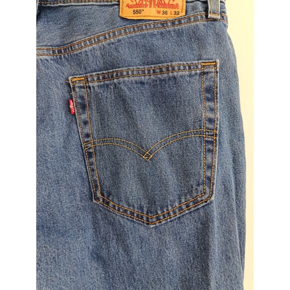 Levi's 550 Men's Relaxed Fit Jeans - Stonewash Blue Size 38 X 32 - Picture 7 of 15
